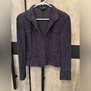 St. John Boucle Tweed Cardigan (8)